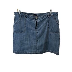 Karen Scott Chambray Denim Jean Skort Skirt Shorts Womens Size 18W
